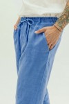Drawstring Men's Linen Pants with Elastic Waist 