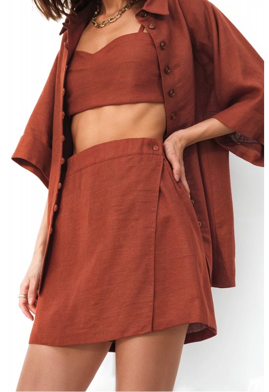 Linen Skirt-Shorts for Women 