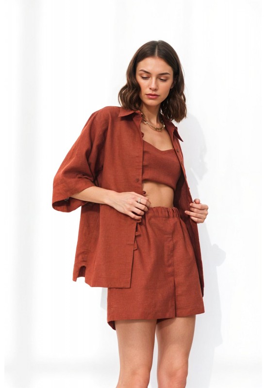 Linen Skirt-Shorts for Women 