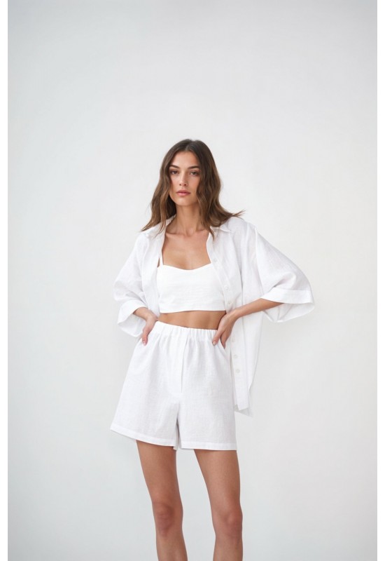 Linen Skirt-Shorts for Women 
