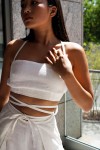 Linen palazzo pants in various sizes and colors