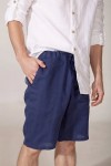 Drawstring Men's Linen shorts with Elastic Waist