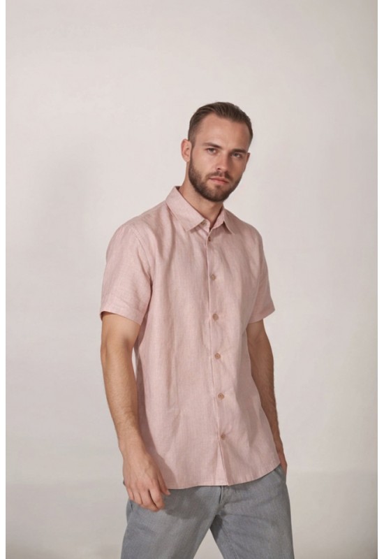 Linen Shirt for Men | Short Sleeve Button-Up