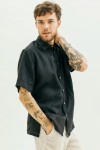 Linen Shirt for Men | Short Sleeve Button-Up