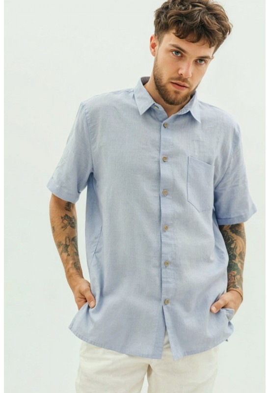 Linen Shirt for Men | Short Sleeve Button-Up