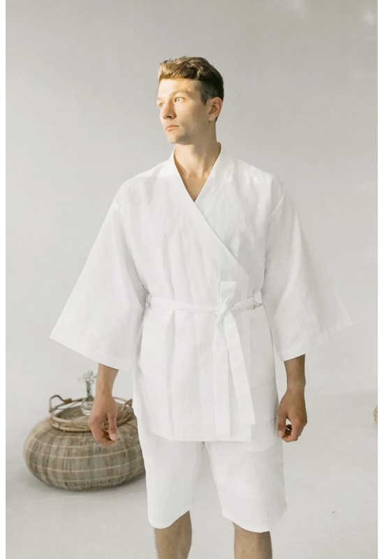 Linen Kimono Robe for Men