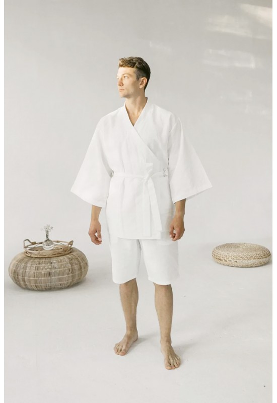 Linen Kimono Robe for Men