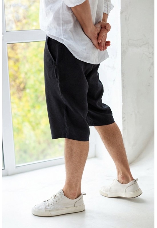 Men's Linen Shorts | Classic Long Cut Shorts
