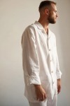 Men's Linen Pajama Set with Shirt and Pants